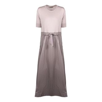 Herno Maxi Dresses, female, Pink, Size: S Cotton Jersey Maxi Dress