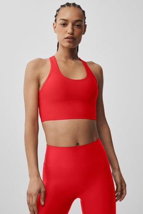 Alo | Airlift Super Sleek Bra Tank in Bright Red, Size: Medium