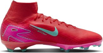 Nike Mens Zoom Mercurial Superfly 10 Pro Adults Firm Ground Football Boots in Red/Green - Size UK 11.5