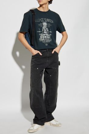 Golden Goose Jeans With Distressing, Mens, Grey