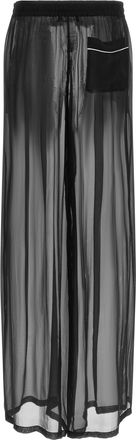 Dolce & Gabbana Womens Black Silk Casual Pants