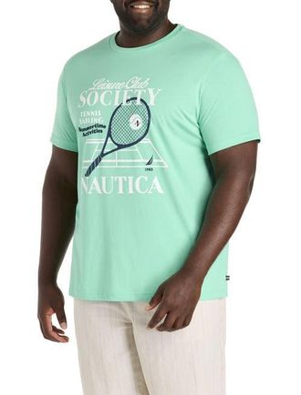 Nautica Big & Tall Tennis Graphic Tee in Mint Spring at Nordstrom, Size 6X Big
