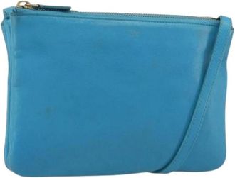 Celine Pre-owned Vintage Schoudertas - Dames - Vintage Schoudertas - Blauw - ONE Size - Leer - Vintage