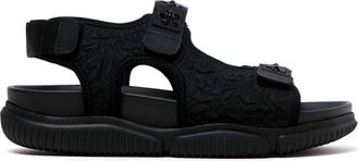 Cecilie Bahnsen Valeria crystal-embellished sandals - women - Polyamide/Rubber/Polyester/Fabric - 37 - Black