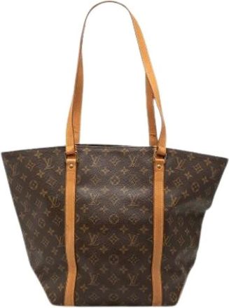 Louis Vuitton Pre-owned Tote Bags, female, Brown, Size: ONE SIZE Pre-owned Monogram Sac Shopping Tote
