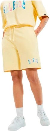 Ellesse Comfortabele Unisex Katoenen Shorts - Heren - Korte Broeken - Geel - S - Katoen - Korte Broeken