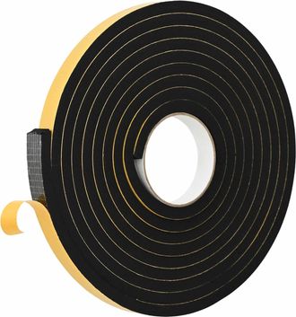 vidaXL Cinta De Espuma Autoadhesiva 10 Uds. Negro 15mm X 5m Espuma Cr Vidaxl