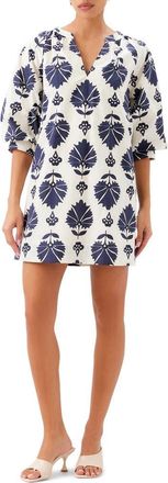 Fifteen Twenty Brianne Print Lantern Sleeve Shift Dress at Nordstrom, Size X-Small