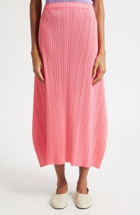 Pleats Please Issey Miyake Monthly Colors March Pleated Midi Skirt in Pink at Nordstrom, Size 3