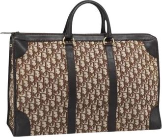 Dior Pre-owned Trotter Boston Bag - Dames - Vintage Weekendtas - Beige - ONE Size - Leer - Vintage