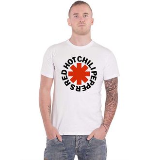 Red Hot Chili Peppers T Shirt Red Asterisk Band Logo Official Mens White Large
