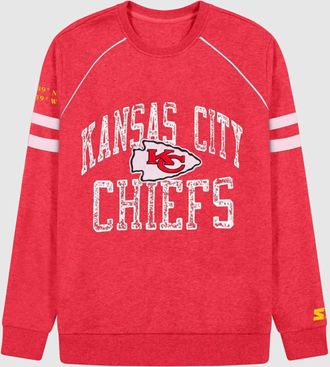 Starter Mens Kansas City Chiefs Crew Neck Sweatshirt In Red