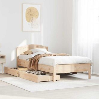 vidaXL Vidaxl - Estructura De Cama Sin Colch&oacute;n Madera Maciza Pino 75x190 Cm