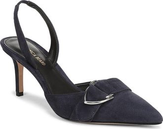 Veronica Beard Loralyn Slingback Pointed Toe Pump in Navy at Nordstrom, Size 7.5