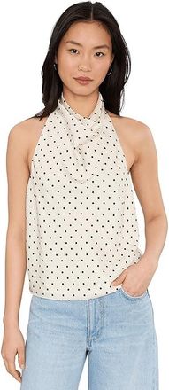 Joe's The Ines Draped Halter Womens Clothing Ecru Polka Dot : XS, Polyester
