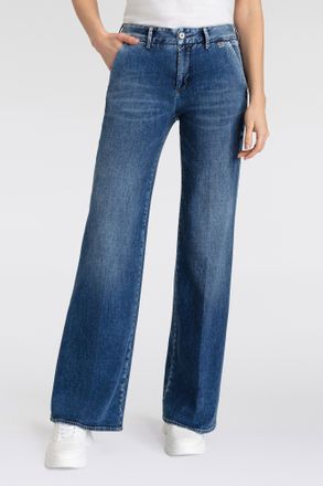 Herrlicher Schlagjeans HERRLICHER Lovely Flared Light Denim, Damen, Gr. 30, N-Gr, grau (dolphin), Denim/Jeans, Obermaterial: 98% Baumwolle, 2% Elasthan, lang, Je