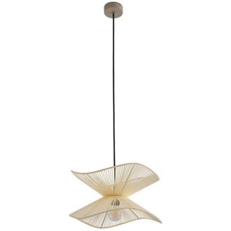 Lindby Lindby - Lámpara para exterior Valdorin en Blanco de Textura, Tela, Tejido, Seda