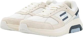 Tommy Hilfiger Modern Chic Runner Sneakers - Dames - Sneakers - Wit - 36 EU - Leer - Schoenen
