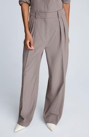 Kenneth Cole Pinstripe Pants in Brown Sugar Heather at Nordstrom Rack, Size 2