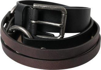 Dolce & Gabbana Leren Riem met Gesp - unisex - Riemen - Zwart - ONE Size - Leer - Accessoires