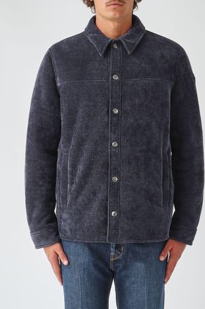 Colmar Giacca-camicia in velluto liscio con colletto classico e tasche a fessura