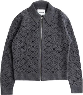 Jil Sander Heren, Truien, Grijs, Maat: L Wol