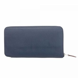 Herm&egrave;s Navy Epsom Leather Long Wallet (Bi-Fold) (Pre-Owned)