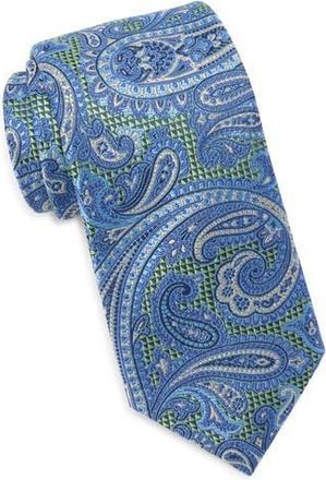 Ted Baker Weymouth Paisley Silk Blend Tie in Aqua at Nordstrom Rack