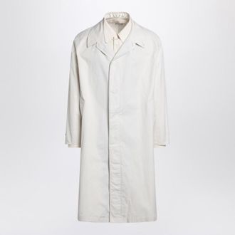 Maison Margiela Single-Breasted Trench Coat Ivory In