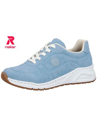 Rieker Sneaker RIEKER, Damen, Gr. 37, himmelblau, Lederimitat, Schuhe Sneaker
