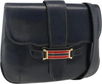 Gucci Pre-owned Cross Body Bags, female, Blue, Size: ONE SIZE Pre-owned Vintage Crossbody Bag