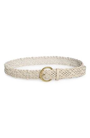 Melrose and Market Braided Faux Leather Belt in Beige Pearled at Nordstrom Rack, Size X-Large