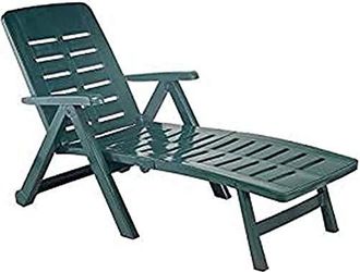 Progarden Lettino Da Giardino Smeraldo Verde - Cm.72x189x96h. - Peso Kg.10,6