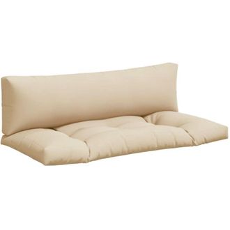 vidaXL Cuscino da giardino - Cuscini per Pallet 2 pz Beige in Tessuto