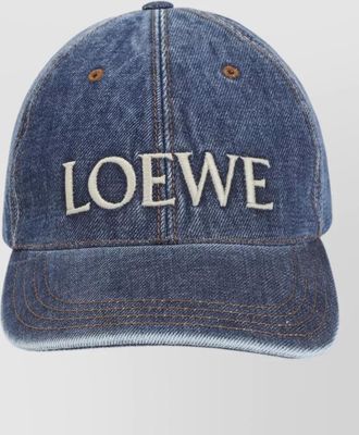 Loewe denim baseball cap adjustable strap curved brim