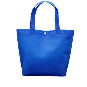 Generic Tote Pouch with Handle, Multi-color Handbag, Reusable Non Woven Fabric Shopping Bag, Large Capacity Grocery Storage Bag(36cm,sapphire)