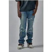 Amiri Pleated Denim Straight Mx1 Jeans