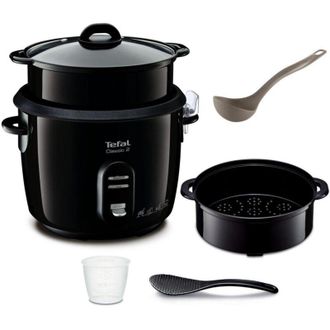 T-fal Classic 5L Cuociriso Nero con Cestello per Cottura a Vapore