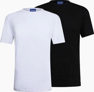 HUGO BOSS Mens 2 Pack of Naolo T-Shirts - Multi - Size: 38