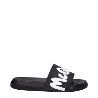 Alexander McQueen Alexander Mc Queen Mujers Chanclas Y Zuecos Goma Negro/Blanco