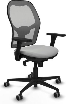 Piqueras y Crespo Piqueras Y Crespo - Jorquera Sincro Malla Gris Similpiel Gris Claro Brazos 3d Base Nailon Ruedas 65mm Engomada