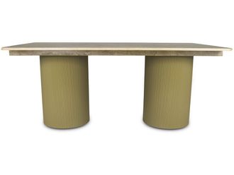 Habitat et Jardin Mesa De Comedor Ovalada De Madera z&eacute;nith - 180 Cm - 8 Plazas - Beige