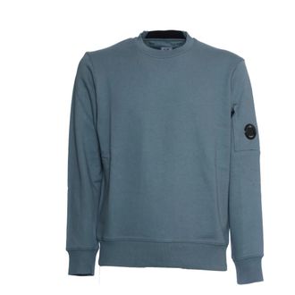 C.P. Company Diagonal Raised Fleece Crew Neck Sweatshirt - male - C.P. Company - Sweatshirts - Blue - XL - Sweatshirts & Hoodies