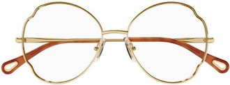 Chlo&eacute; Geometric Full Rim Eyeglasses - Gold
