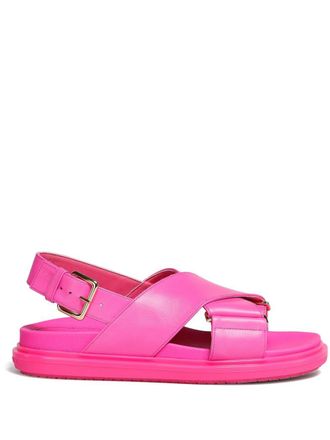 Marni Fussbet leather sandals - Pink