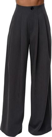 JLUXLABEL Pleated Wide Leg Pants in Gray at Nordstrom, Size Small
