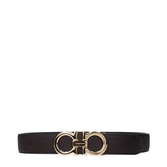 Ferragamo Herrens G&uuml;rtel Leder Braun/Schwarz