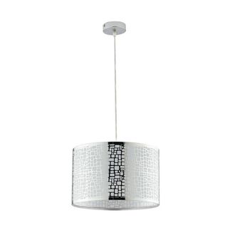 Netlighting MAYA Cylindrical Pendant Ceiling Light Chrome 35x22cm in Grey | Size: 35x22 cm