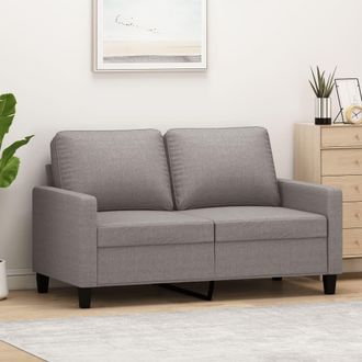 vidaXL Sof&aacute; De 2 Plazas De Tela Gris Taup&eacute; 120 Cm Vidaxl