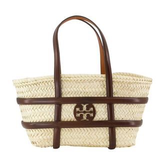Tory Burch Ella Straw Small Shopper Bag